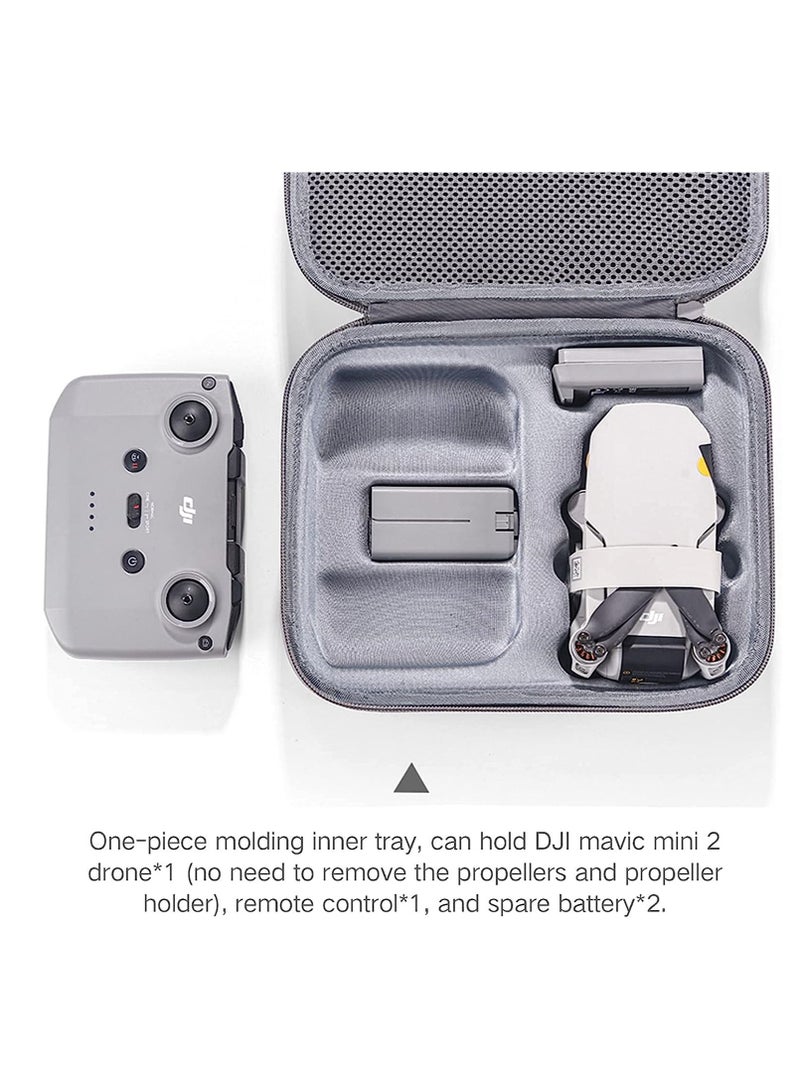 Original Mavic Mini 2 Carrying Case, Storage Bag Hard Shell Box for DJI Mini 2 Drone Accessories Large Capacity Storage Travel Box Compatible with DJI Mini 2 Drone and Full Combo Accessories (Grey)