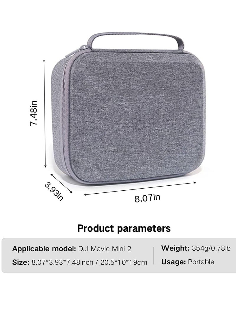 Original Mavic Mini 2 Carrying Case, Storage Bag Hard Shell Box for DJI Mini 2 Drone Accessories Large Capacity Storage Travel Box Compatible with DJI Mini 2 Drone and Full Combo Accessories (Grey)
