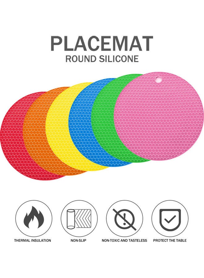 6 piece Hot Pads Heat Resistant Coasters Set multicolour 18x5x18cm