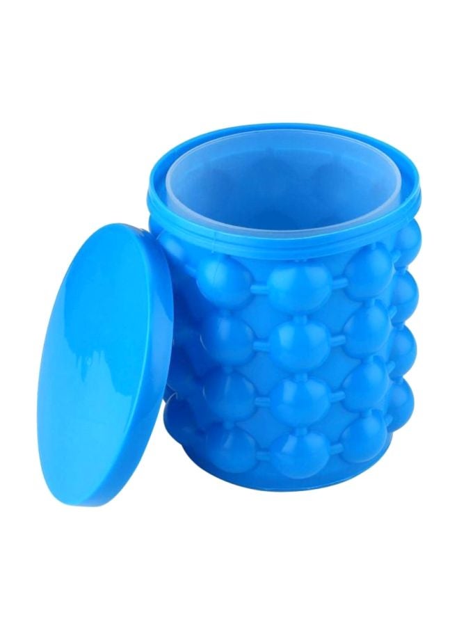 Portable Silicone Ice Cube Maker Blue 14x12cm