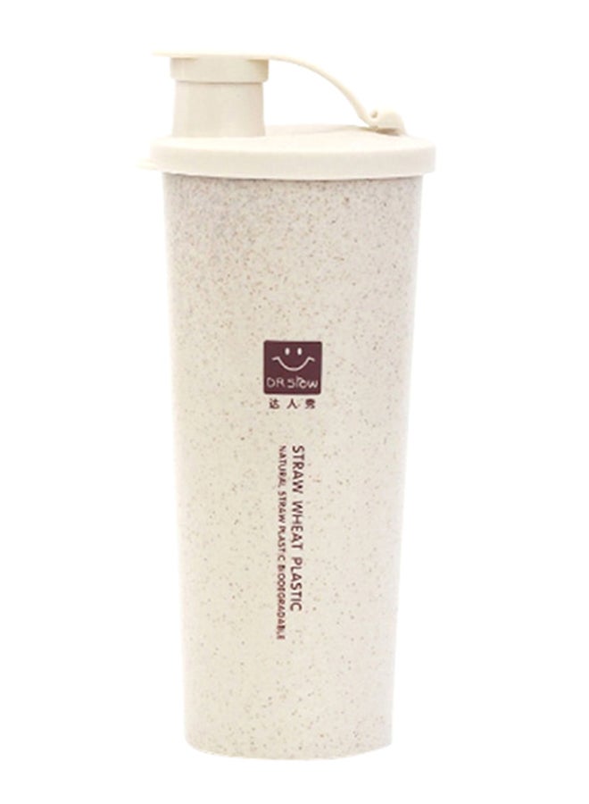 Protein Powder Shaker Water Bottle Beige