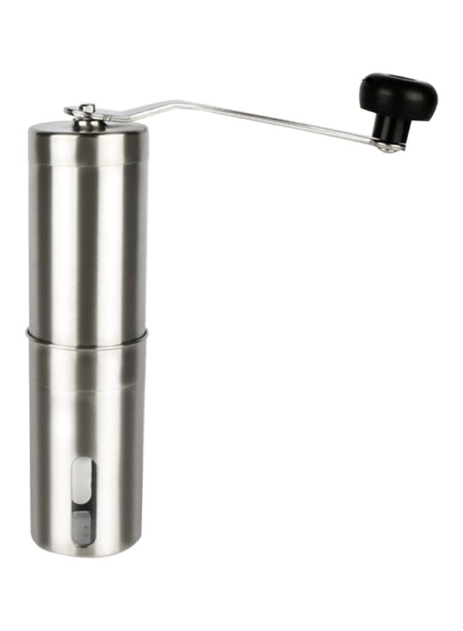 Stainless Steel Manual Coffee Bean Grinder Silver 17.8x14.6x4.9centimeter