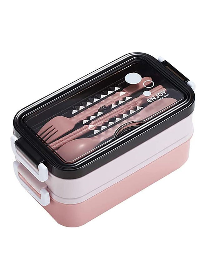 Leakproof Lunch Box Polypropylene Pink 22x11x12cm