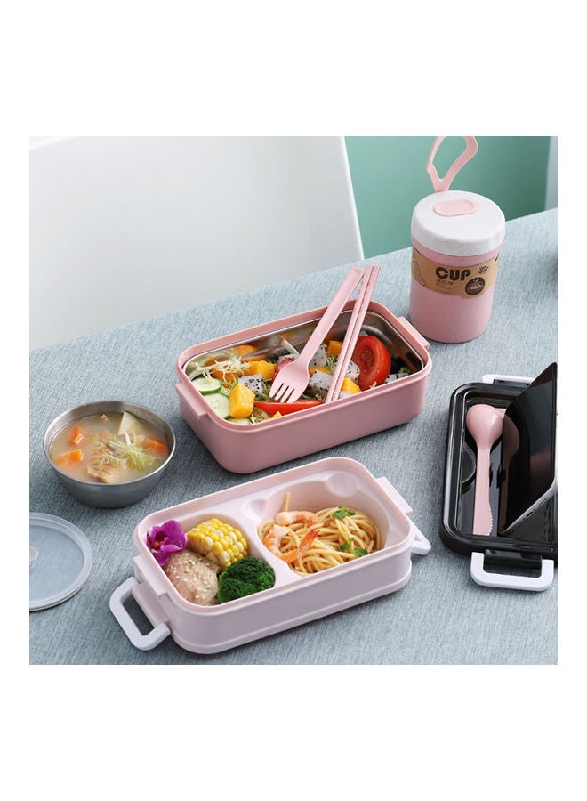 Leakproof Lunch Box Polypropylene Pink 22x11x12cm