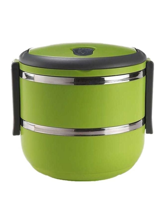 Double Layer Lunch Box Green