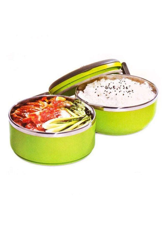 Double Layer Lunch Box Green