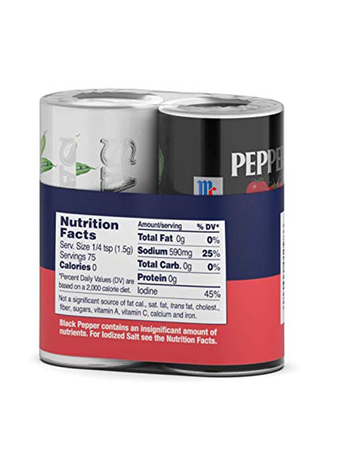 Pack Of 12 Iodized Salt and Pepper Shaker Set Multicolour