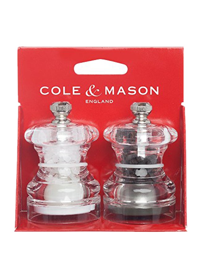 2-Piece Salt And Pepper Grinder Multicolour 2.5inch
