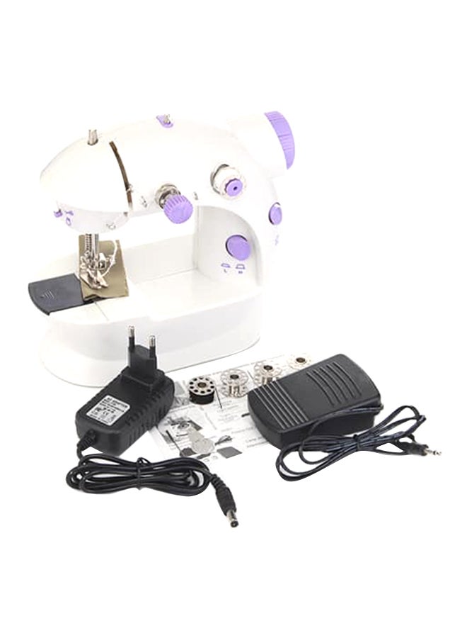 Portable Mini Sewing Machine SM-202A White/Purple