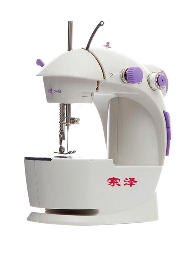 Mini Electric Sewing Machine With LED Foot Pedal FR001 Purple