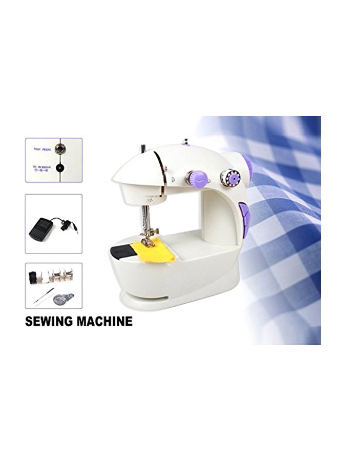 Multifunctional Mini Sewing Machine With Two Speed Control White