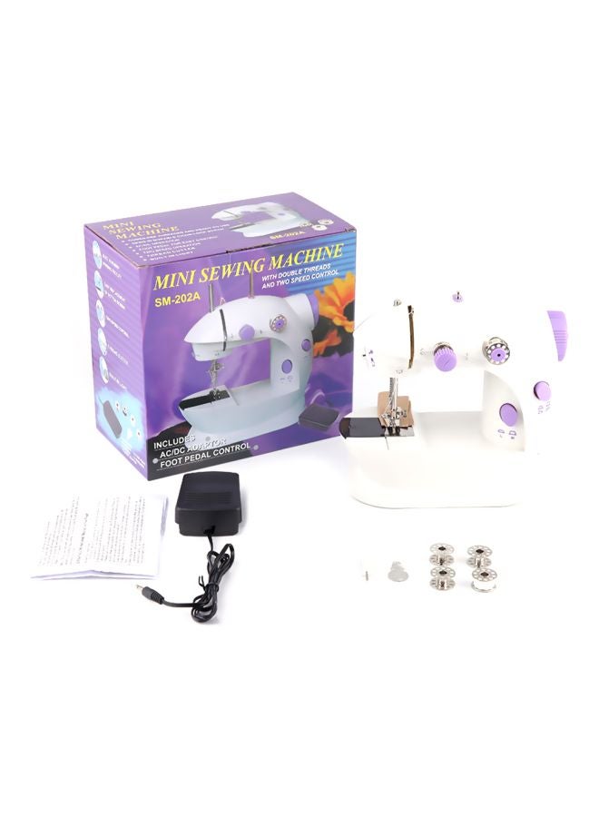 Electric Sewing Machine SM-202A White/Purple/Silver