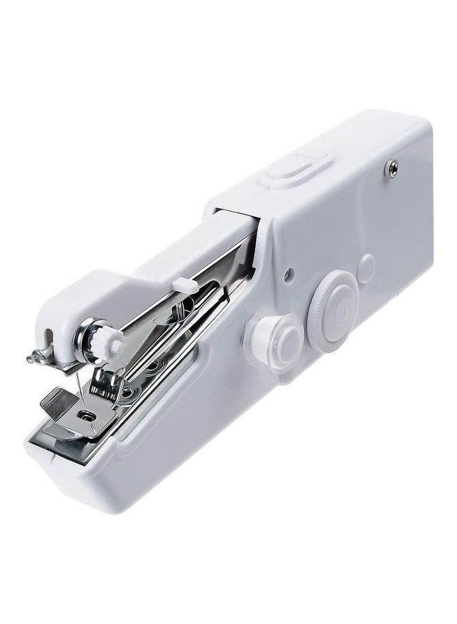 Handheld Portable Mini Electric Sewing Machine White 10cm