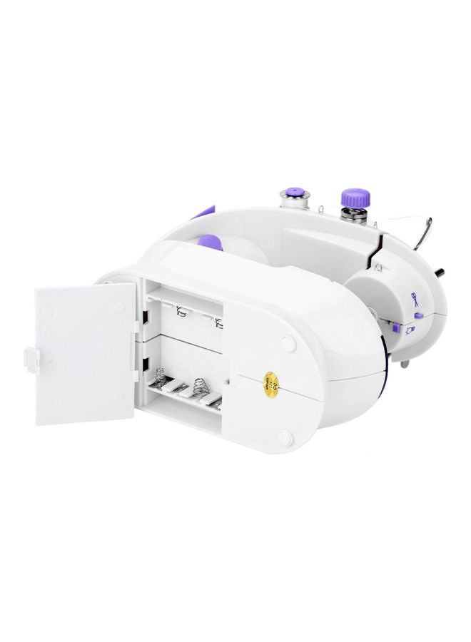 Mini Portable Electric Sewing Machine White/Purple