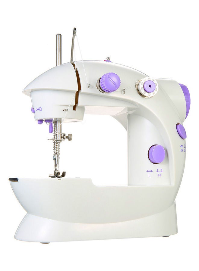 Mini Portable Electric Sewing Machine White/Purple