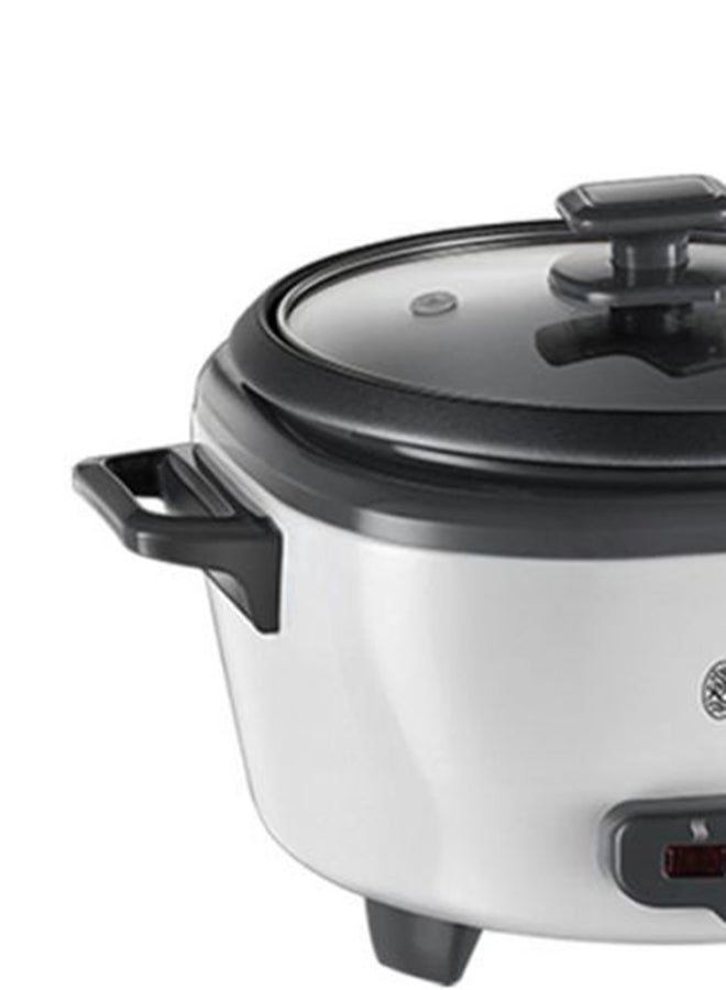 Large Rice Cooker And Steamer, 2 Litres Capacity, Versatile Cooking for Spanish Paella, Quinoa, Keep Warm Function, Family-Sized, Non-Stick Bowl, Glass Lid 2 L 500 W 27040GCC White/Black/Clear