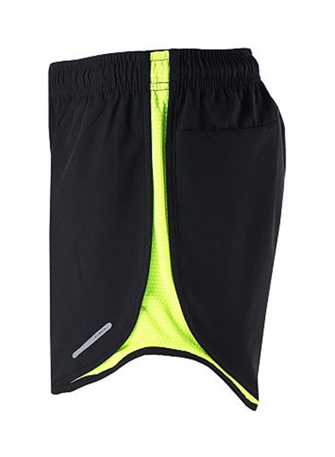 2 in 1 Running And Cycling Sports Shorts Green/Black