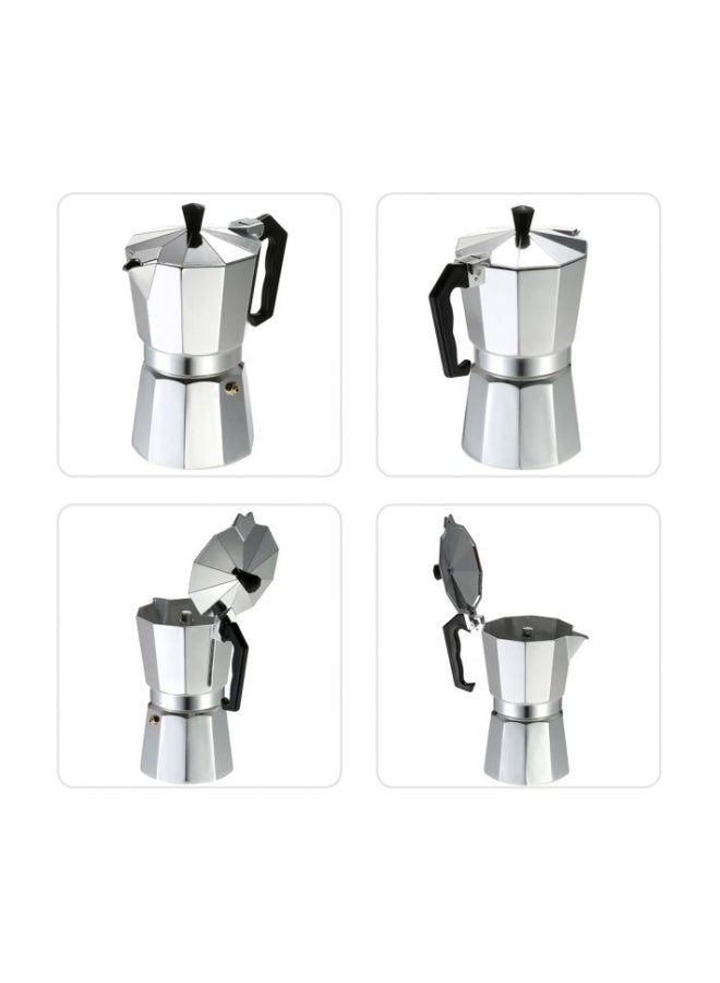 Espresso Percolator Coffee Maker Silver/Black