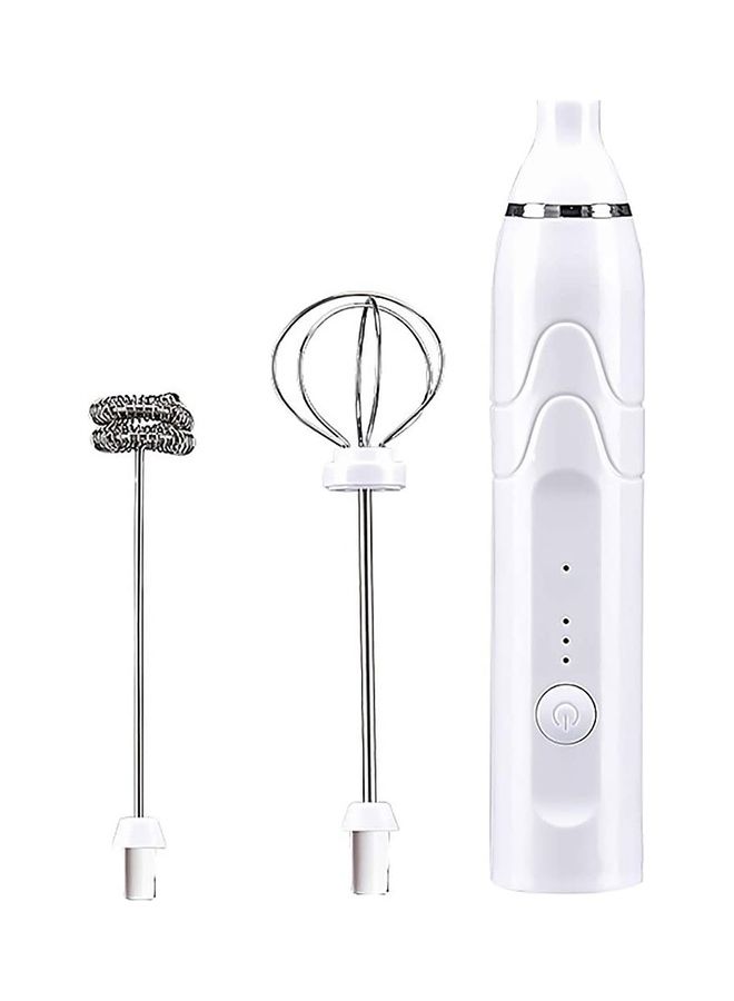 3-Piece Electric Milk Frother And Whisk Set 1.0 W W30 White/Silver