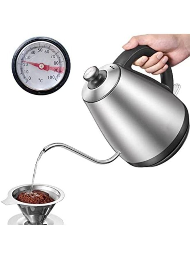 1 Liter Electric Thermometer Thin Spout Goose Necked Kettle