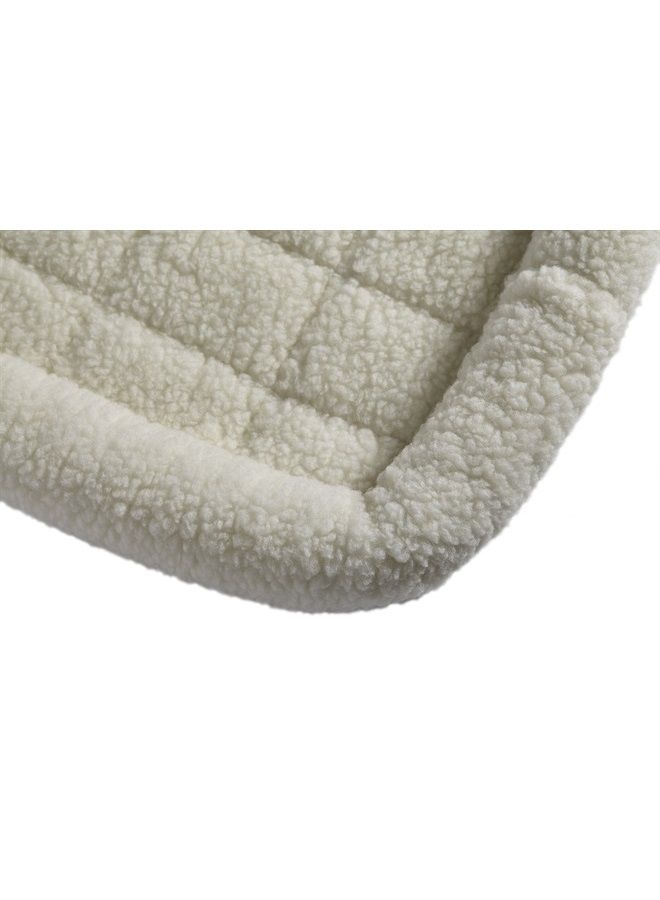 30L-Inch White Fleece Dog Bed or Cat Bed w/ Comfortable Bolster,Ideal for Medium Dog Breeds&Fits a 30-Inch Dog Crate,Easy Maintenance Machine Wash,1-Year Warranty,Model:40230