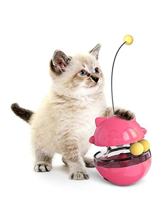 Pet Toy Cat Shaking Food Ball Tumbler Toy Ball  (Color : Red) Red 15cm