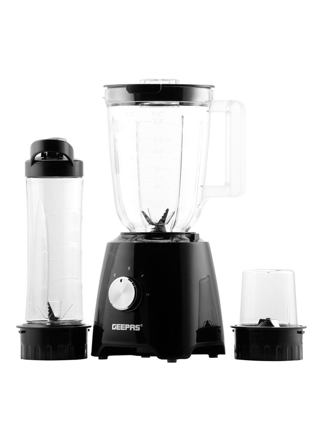 Blender 3-in-1 with 2 Speed and Pulse Function,1.5L & 500ml, Spice Grinder Mill & Food Jug Blender 500.0 W GSB44033 Black