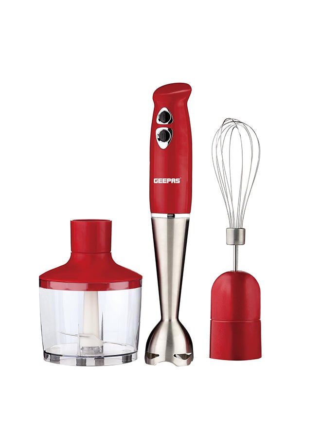 Electric Hand Blender GHB6136 Red/Clear/Silver