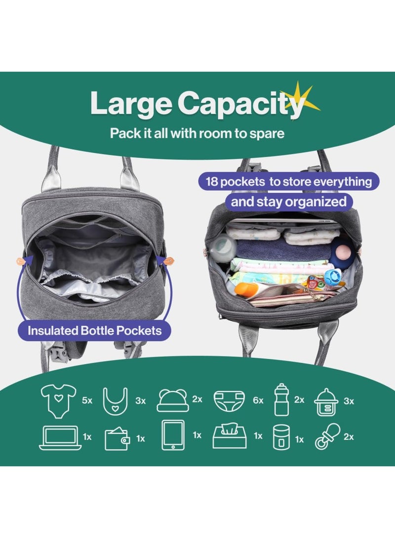Diaper Bag Backpack Baby Nappy Changing Bags Multifunction Waterproof Travel Back Pack