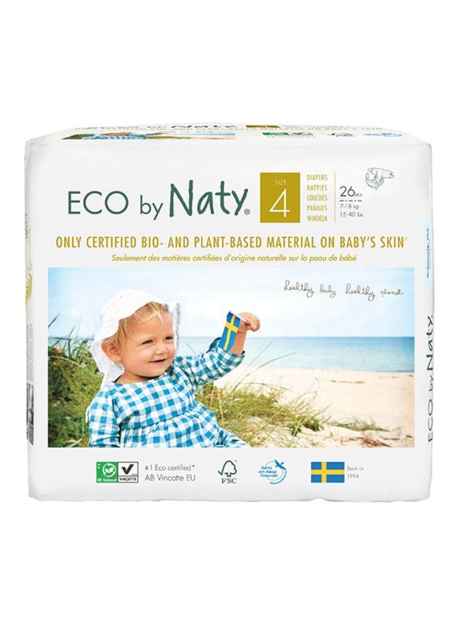 Eco Diapers, Size 4, 7-18 Kg, 26 Count