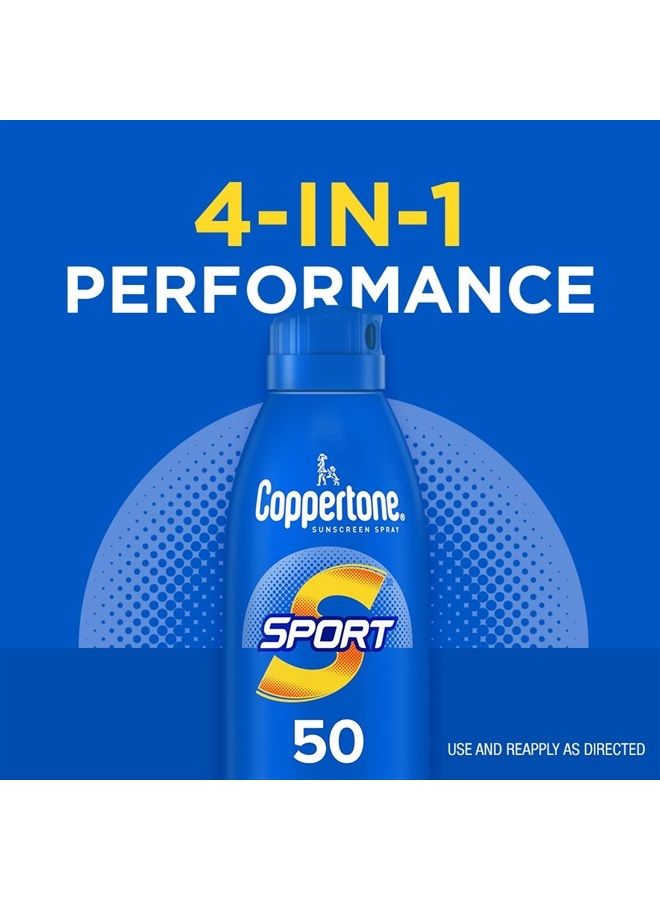 SPORT Sunscreen Spray SPF 50, Water Resistant Spray Sunscreen, Broad Spectrum SPF 50 Sunscreen, 5.5 Oz Spray
