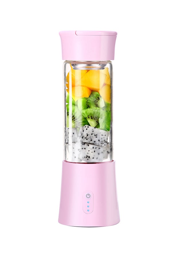 Usb Rechargeable Blender And Portable Juicer Cup 380.0 ml H7790P Pink/Clear