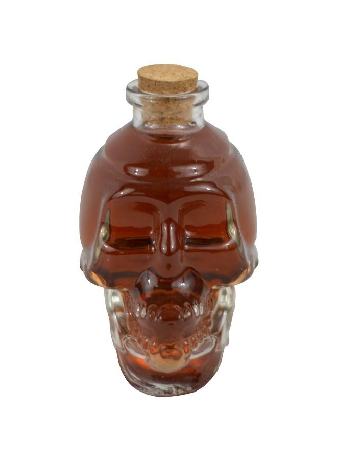 Skull Shaped Glass Decanter Clear