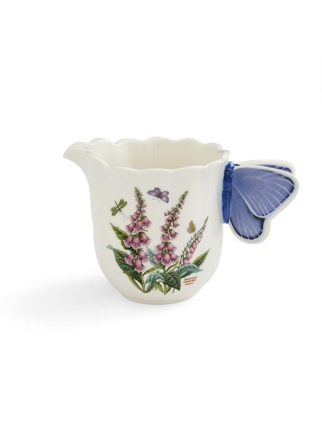 Botanic Garden Bouquet Collection 10 Ounce Creamer With Figural Butterfly Handle