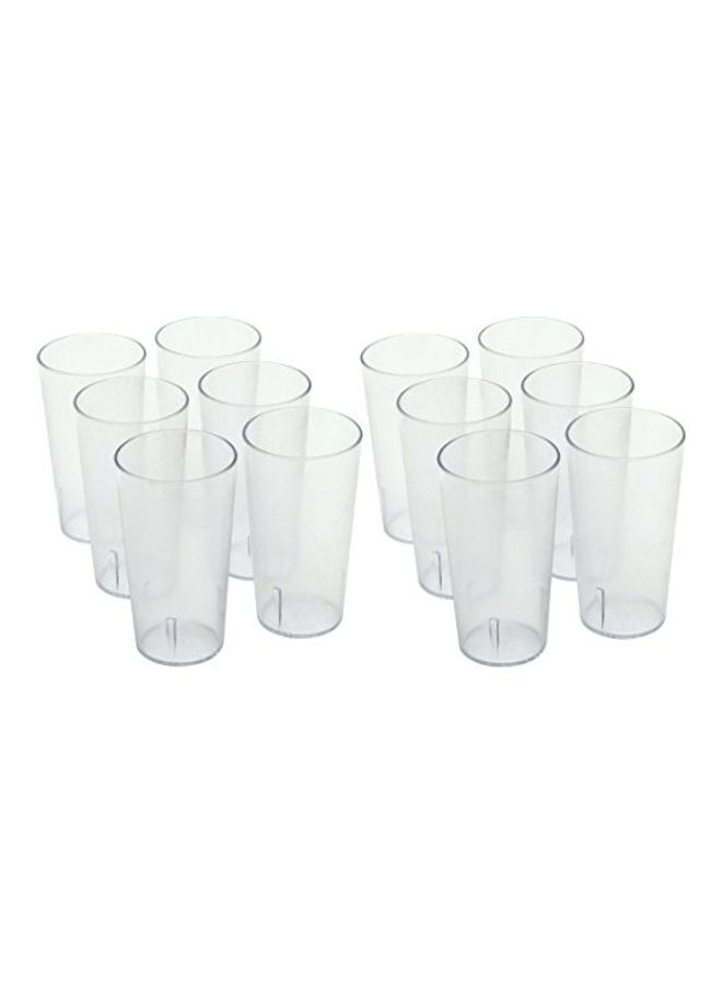 Pack Of 12 Plastic Tumblers Clear