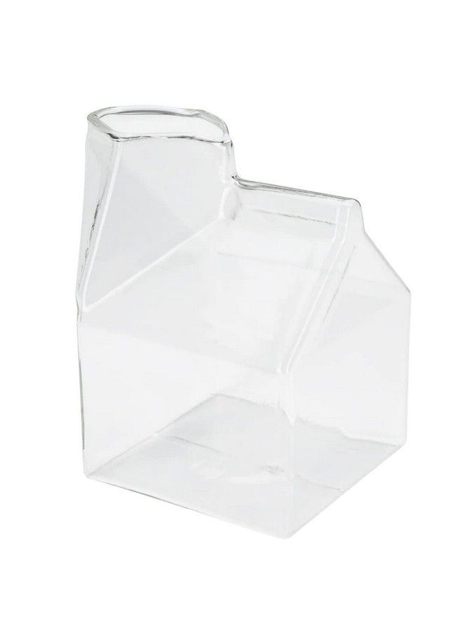 12 Ounce Glass Milk Carton 1 Reusable Milk Carton Creamer Durable Serve Cream Milk Or Juice Clear Glass Mini Milk Carton Dishwashersafe For Homes Or Restaurants