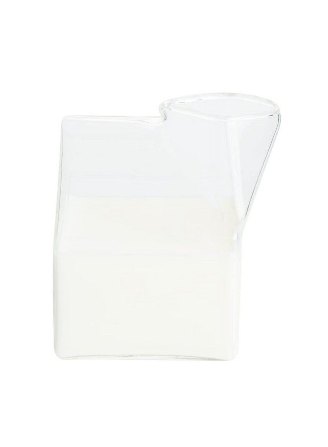 12 Ounce Glass Milk Carton 1 Reusable Milk Carton Creamer Durable Serve Cream Milk Or Juice Clear Glass Mini Milk Carton Dishwashersafe For Homes Or Restaurants