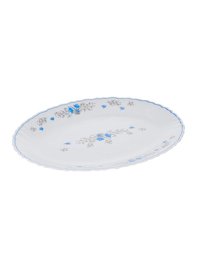 19-Piece Romantique Feston Dinner Set White/Blue 16.2x31.8x30cm