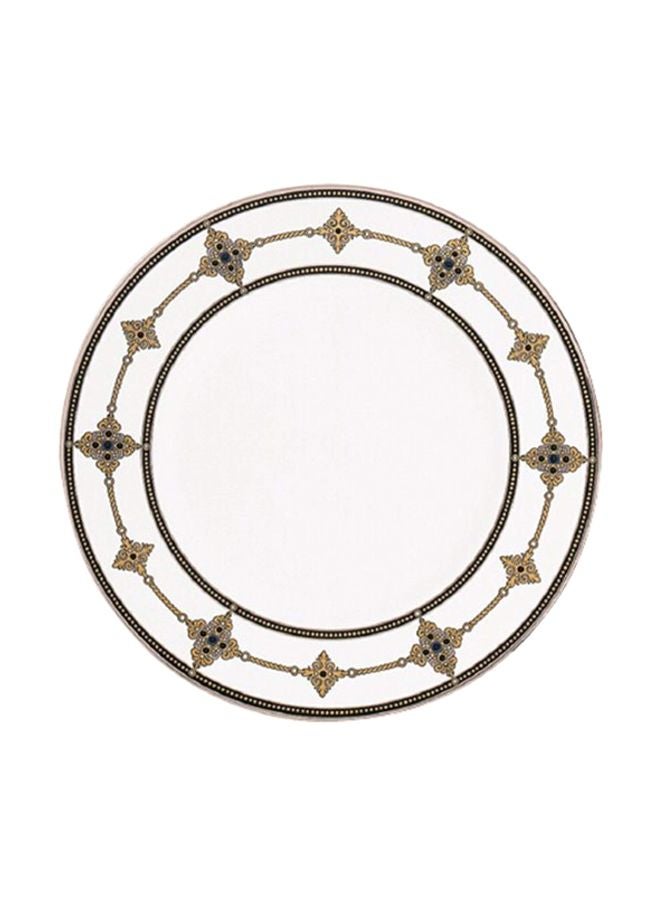 24K Gold Plated Vintage Plate White/Gold/Black 9inch