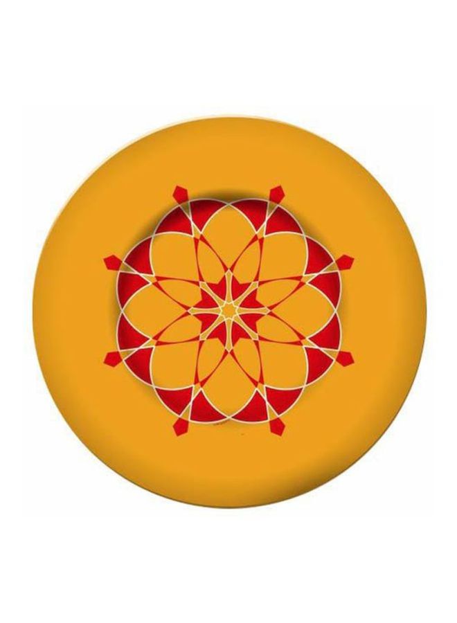 6-Piece Arabesques Dessert Plates Yellow/Red 19cm