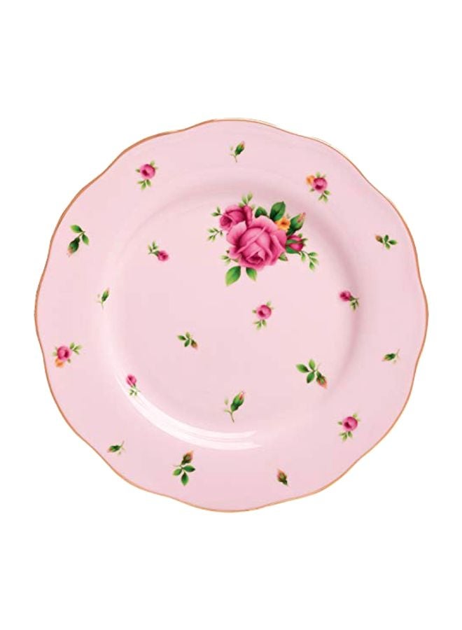 Roses Vintage Formal Salad Plate Pink/Green 8.33inch