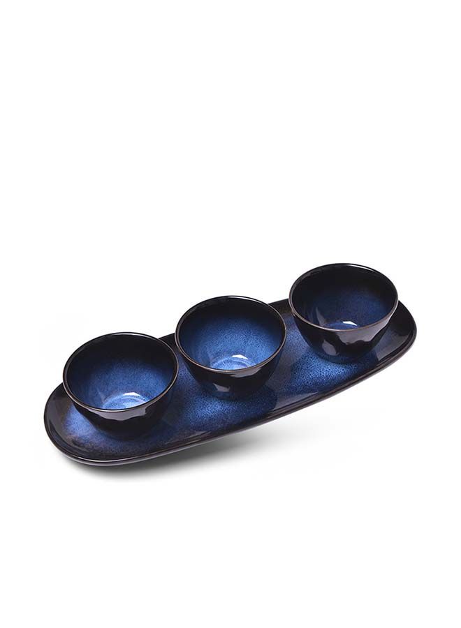 Set of Gravy Bowl Ciel Series, Small Ceramic Bowls for Soy Sauce Vinegar Spice Dish Seasoning Plate Kitchen Gadget Set