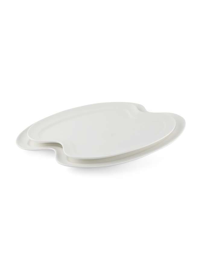 Ivory Porcelain Mixed Grill Plate 40x27 cm