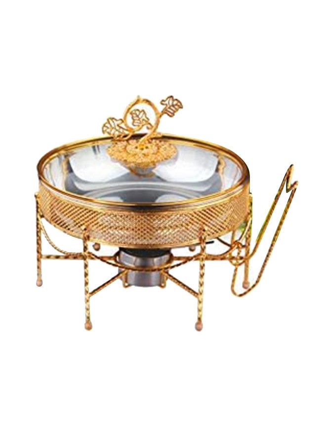 Gold Decal Stainless Steel Chafing Dish Gold/Silver