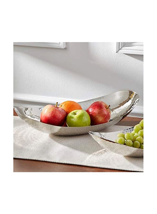 Stainless Steel Centerpiece Bowl Silver 17x8.5x3inch