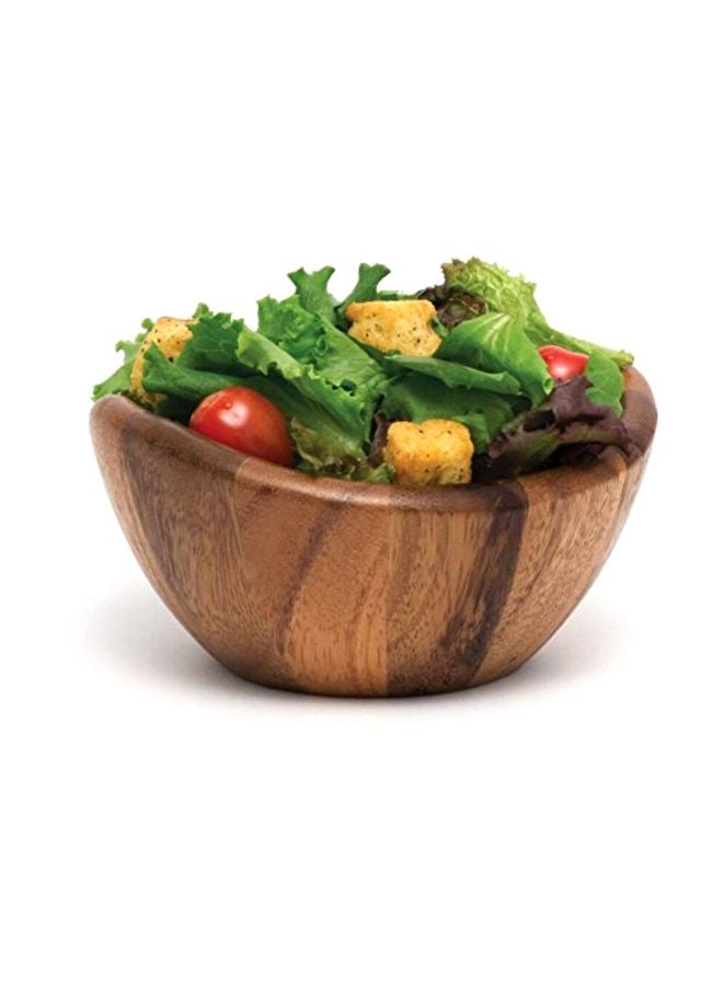 4-Piece Wave Bowl Set Brown 6x6x3inch