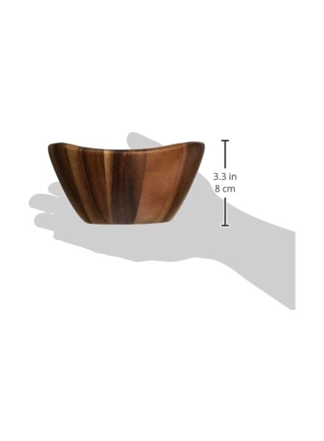 4-Piece Wave Bowl Set Brown 6x6x3inch