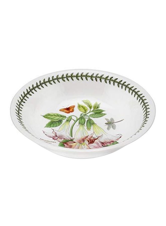 Exotic Botanic Garden Arborea Pasta Bowl White/Green/Pink 8.5inch