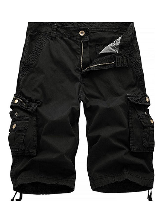 Casual Summer Multi-Pockets Shorts Black