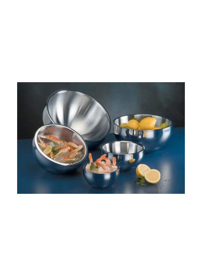 Stainless Steel Double Angle Insulated Bowl Silver